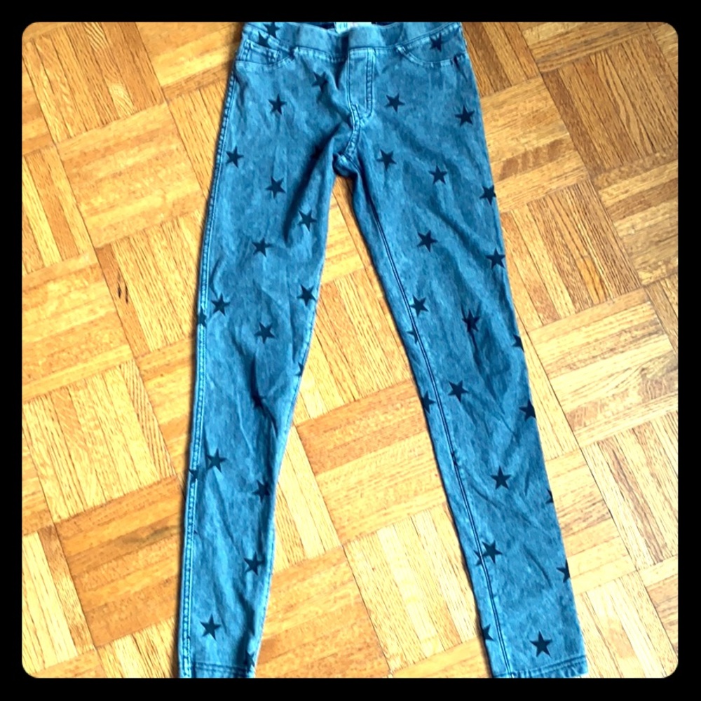 Jean leggings, with stars